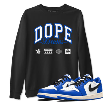 1s Game Royal shirts to match jordans Dope Dreams sneaker match tees Air Jordan 1 Game Royal SNRT Sneaker Release Tees unisex cotton Black 1 crew neck shirts