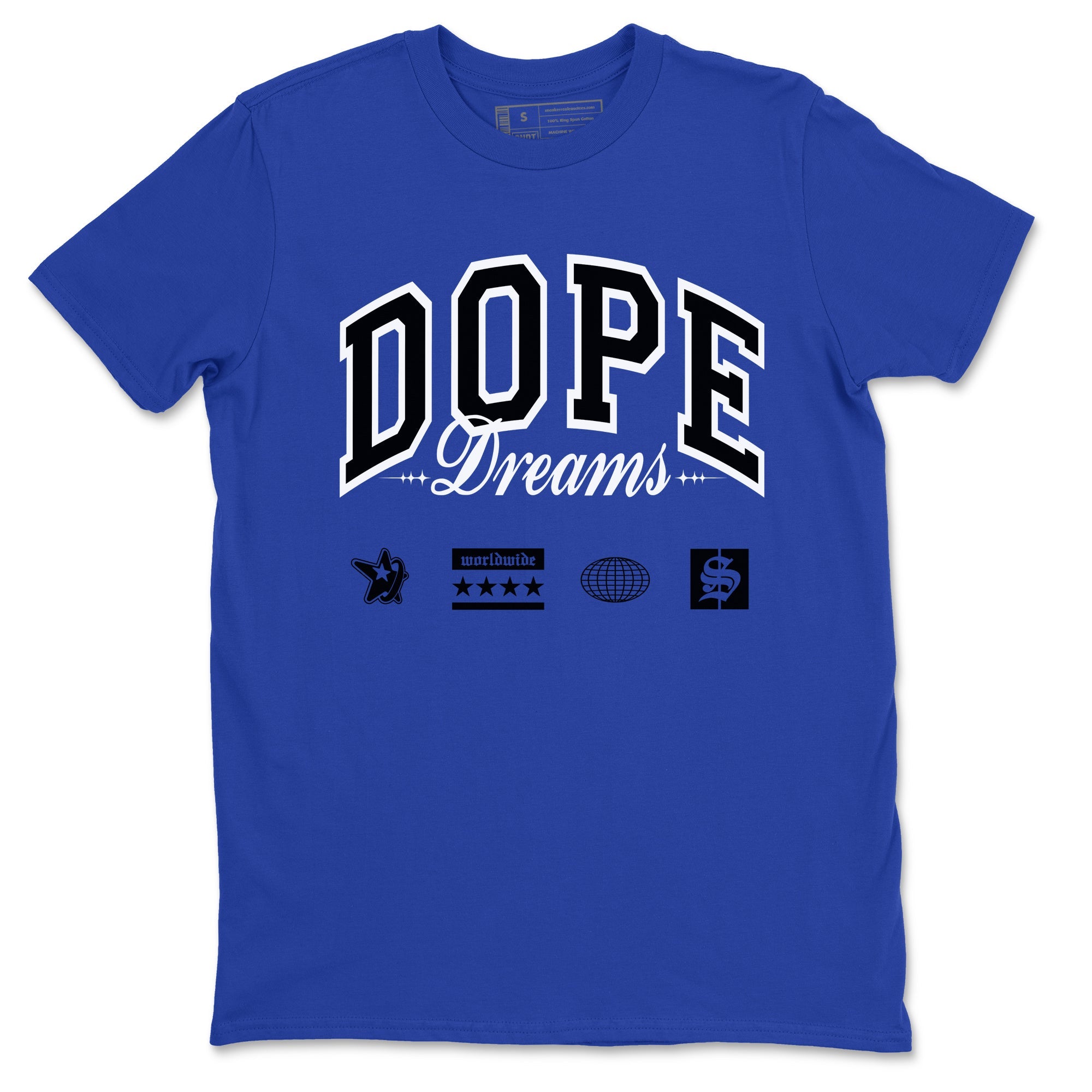 1s Game Royal shirts to match jordans Dope Dreams sneaker match tees Air Jordan 1 Game Royal SNRT Sneaker Release Tees unisex cotton Royal Blue 2 crew neck shirts