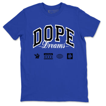 1s Game Royal shirts to match jordans Dope Dreams sneaker match tees Air Jordan 1 Game Royal SNRT Sneaker Release Tees unisex cotton Royal Blue 2 crew neck shirts