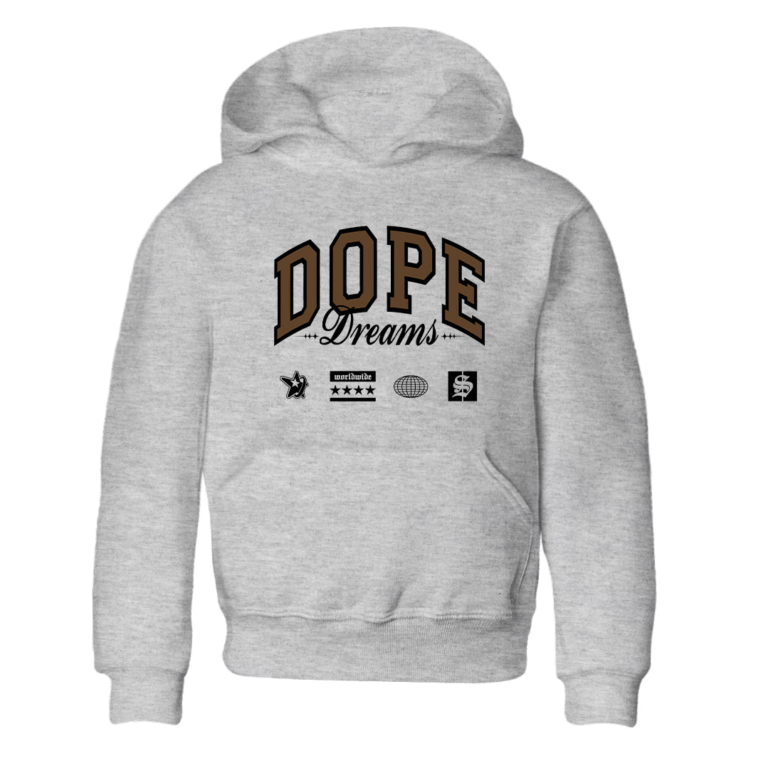 1s Mocha shirts to match jordans Dope Dreams sneaker match tees Air Jordan 1 Mocha match shoes to clothes SNRT Sneaker Tees Youth Baby Heather Grey 2 tee