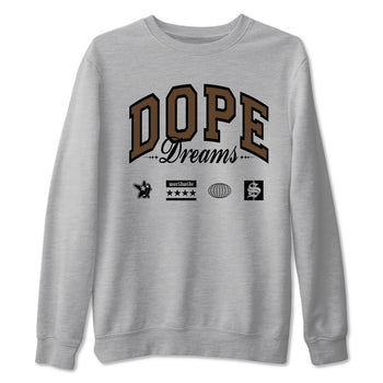 1s Mocha shirts to match jordans Dope Dreams sneaker match tees Air Jordan 1 Mocha match shoes to clothes SNRT Sneaker Tees unisex cotton Heather Grey 2 shirts