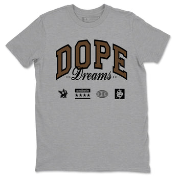 1s Mocha shirts to match jordans Dope Dreams sneaker match tees Air Jordan 1 Mocha match shoes to clothes SNRT Sneaker Tees unisex cotton Heather Grey 2 shirts