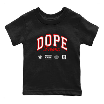 11s Bred Velvet shirts to match jordans Dope Dreams sneaker match tees Air Jordan 11 Bred Velvet SNRT Sneaker Release Tees Youth Baby Black 2 crew neck shirts
