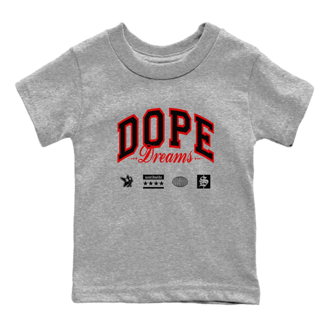11s Bred Velvet shirts to match jordans Dope Dreams sneaker match tees Air Jordan 11 Bred Velvet SNRT Sneaker Release Tees Youth Baby Heather Grey 2 crew neck shirts
