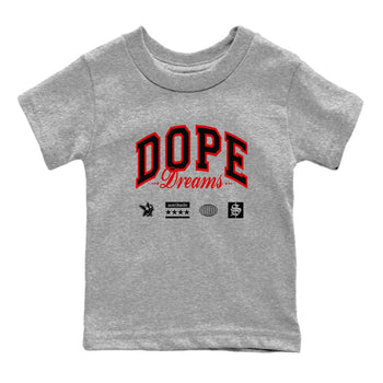 11s Bred Velvet shirts to match jordans Dope Dreams sneaker match tees Air Jordan 11 Bred Velvet SNRT Sneaker Release Tees Youth Baby Heather Grey 2 crew neck shirts