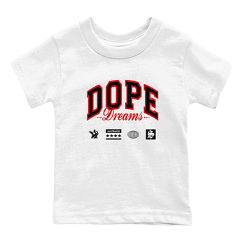 11s Bred Velvet shirts to match jordans Dope Dreams sneaker match tees Air Jordan 11 Bred Velvet SNRT Sneaker Release Tees Youth Baby White 2 crew neck shirts