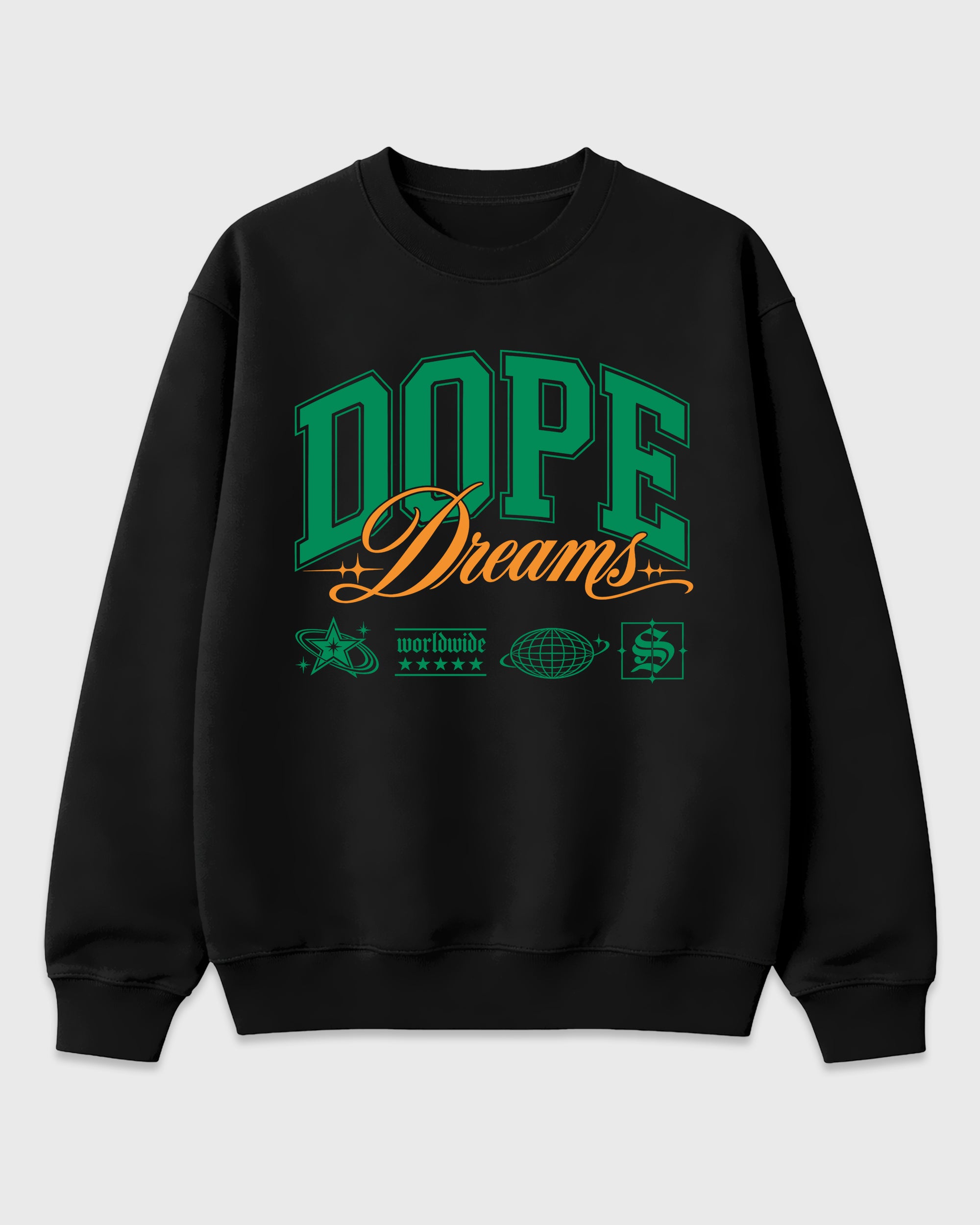 Dope Dreams Graphic T-Shirt featuring original streetwear artwork designed to match the Air Jordan 11 Green Screen. Black 2 Graphic Tee.