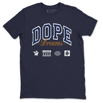 13s Midnight Navy shirts to match jordans Dope Dreams sneaker match tees Air Jordan 13 Midnight Navy SNRT Sneaker Release Tees unisex cotton Navy 2 crew neck shirts