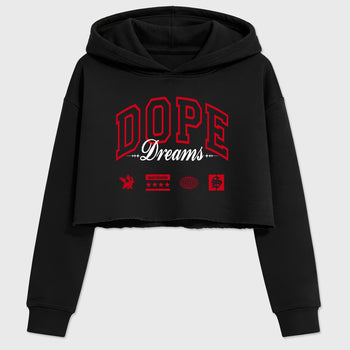 Sneaker match tees – Sneaker Tees To Match Air Jordan 13 University Red Shoes – Dope Dreams Crop T-Shirt Black 2