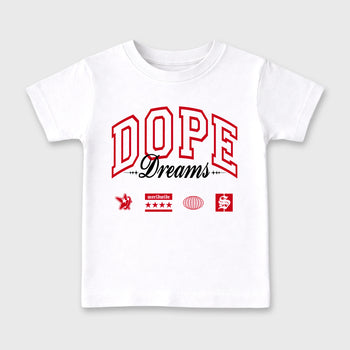 Sneaker match tees – Sneaker Tees To Match Air Jordan 13 University Red Shoes – Dope Dreams Kids T-Shirt White 2