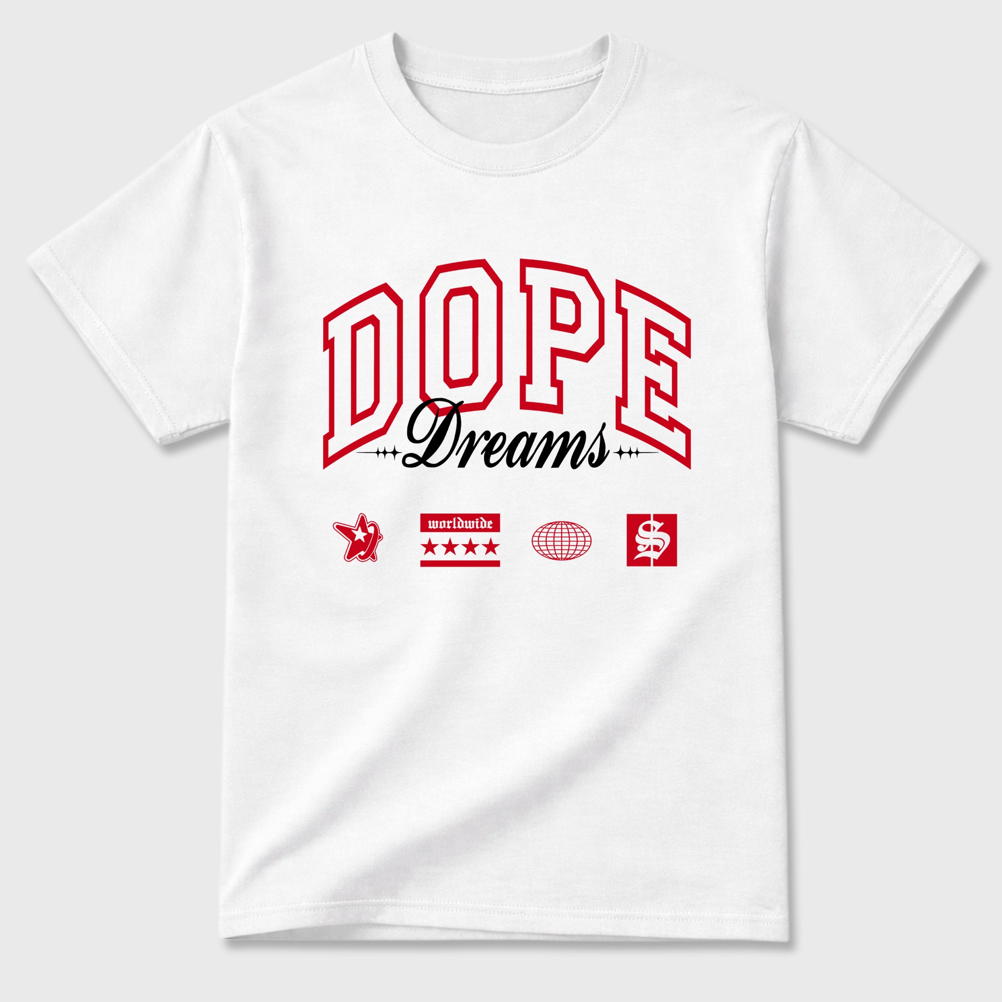 Sneaker match tees – Sneaker Tees To Match Air Jordan 13 University Red Shoes – Dope Dreams Tee White 2