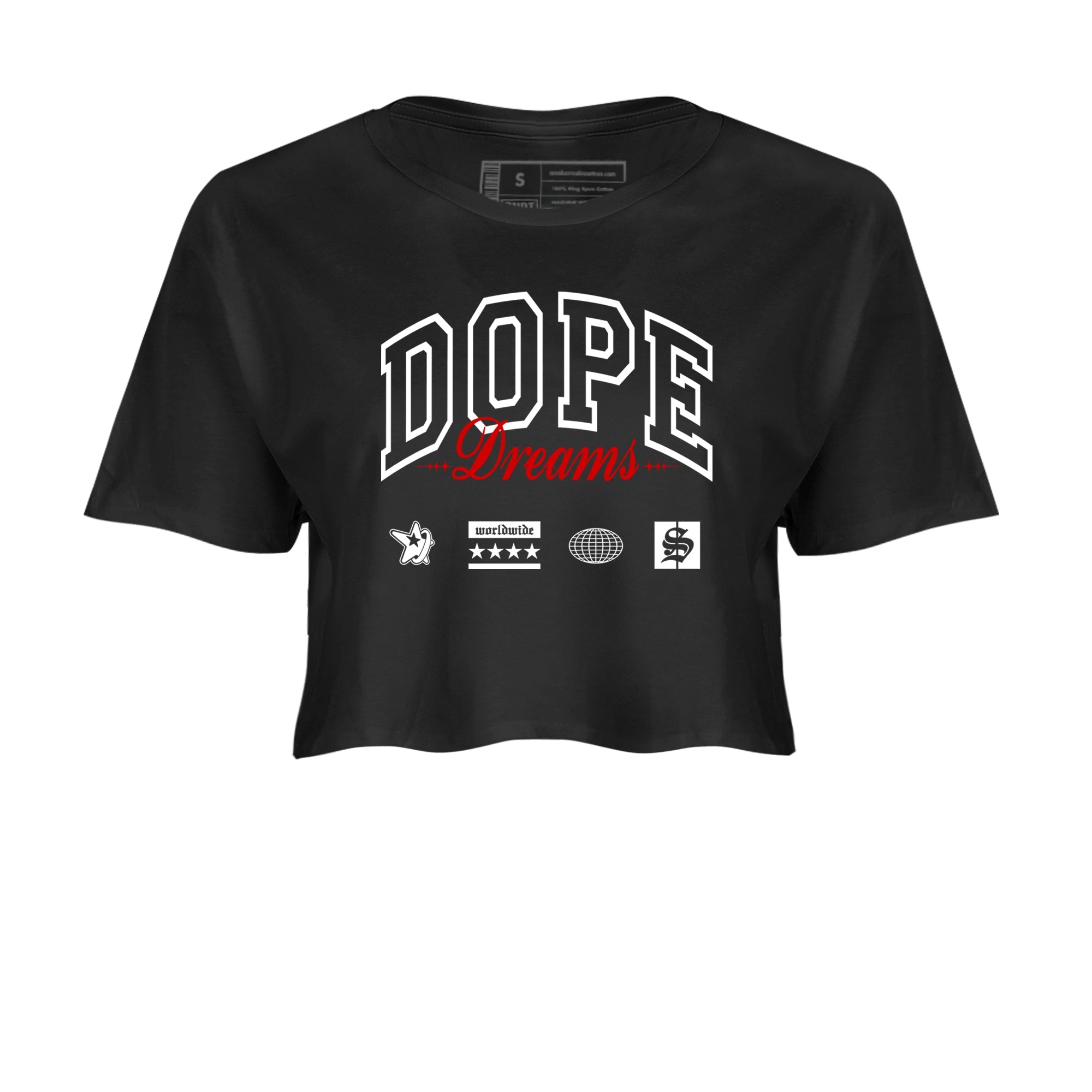 Air Jordan 14 Black Toe t shirts to match sneakers Dope Dreams sneaker match tees 14s Black Toe sneaker match tee SNRT Sneaker Tees unisex cotton Black 2 crop tee