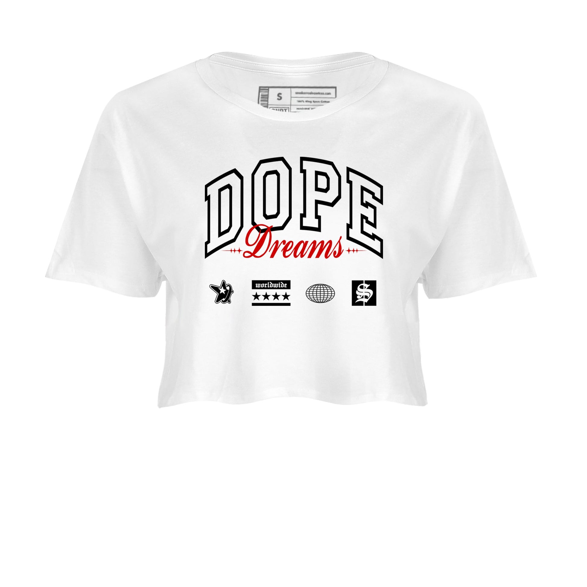 Air Jordan 14 Black Toe t shirts to match sneakers Dope Dreams sneaker match tees 14s Black Toe sneaker match tee SNRT Sneaker Tees unisex cotton White 2 crop tee