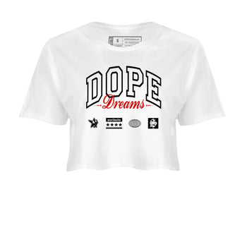 Air Jordan 14 Black Toe t shirts to match sneakers Dope Dreams sneaker match tees 14s Black Toe sneaker match tee SNRT Sneaker Tees unisex cotton White 2 crop tee