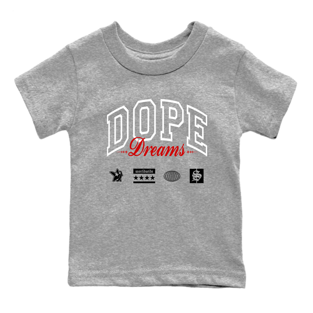 Air Jordan 14 Black Toe t shirts to match sneakers Dope Dreams sneaker match tees 14s Black Toe sneaker match tee SNRT Sneaker Tees Youth Baby Heather Grey 2 tee