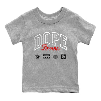 Air Jordan 14 Black Toe t shirts to match sneakers Dope Dreams sneaker match tees 14s Black Toe sneaker match tee SNRT Sneaker Tees Youth Baby Heather Grey 2 tee