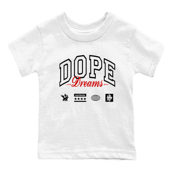 Air Jordan 14 Black Toe t shirts to match sneakers Dope Dreams sneaker match tees 14s Black Toe sneaker match tee SNRT Sneaker Tees Youth Baby White 2 tee