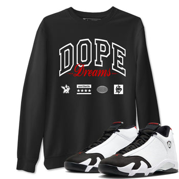 Air Jordan 14 Black Toe t shirts to match sneakers Dope Dreams sneaker match tees 14s Black Toe sneaker match tee SNRT Sneaker Tees unisex cotton Black 1 shirts