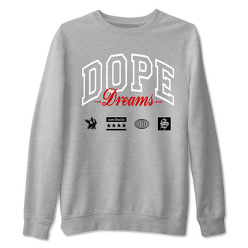 Air Jordan 14 Black Toe t shirts to match sneakers Dope Dreams sneaker match tees 14s Black Toe sneaker match tee SNRT Sneaker Tees unisex cotton Heather Grey 2 shirts