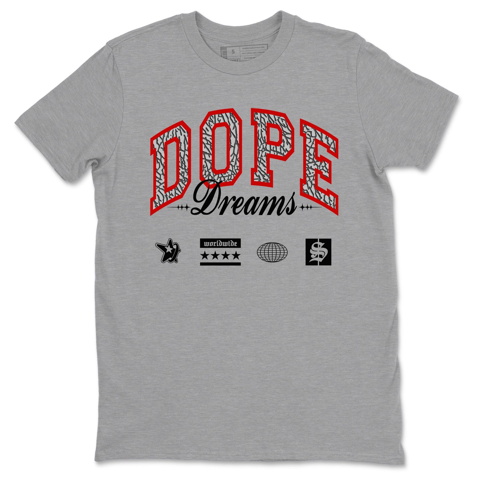 3s Black Cement shirts to match jordans Dope Dreams sneaker match tees Air Jordan 3 Retro OG Black Cement match shoes to clothes SNRT Sneaker Tees unisex cotton Heather Grey 2 shirts