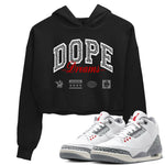 3s Cement Grey shirts to match jordans Dope Dreams sneaker match tees Air Jordan 3 Cement Grey SNRT Sneaker Release Tees unisex cotton Black 1 Crop Shirts