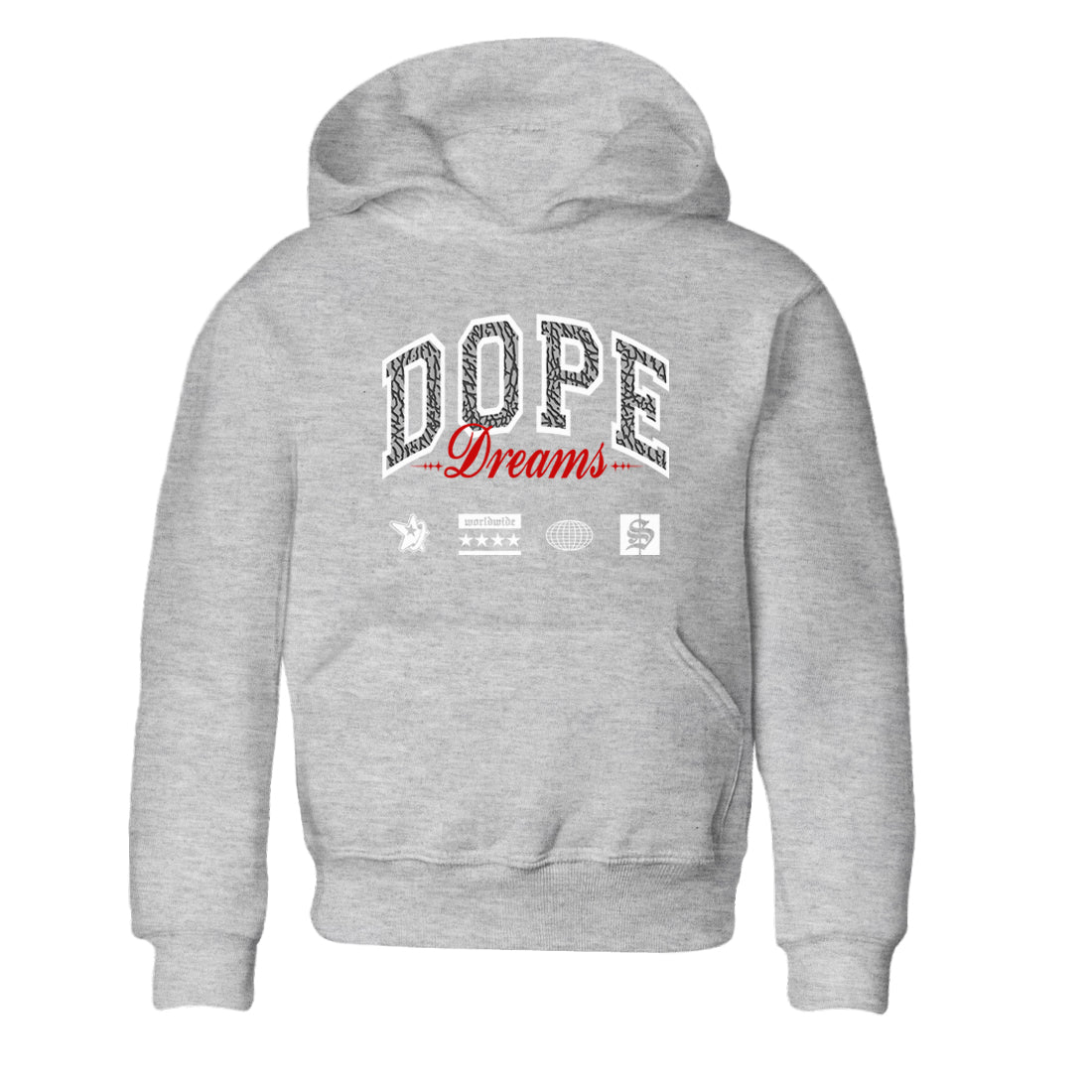 3s Cement Grey shirts to match jordans Dope Dreams sneaker match tees Air Jordan 3 Cement Grey SNRT Sneaker Release Tees Youth Baby Heather Grey 2 crew neck shirts