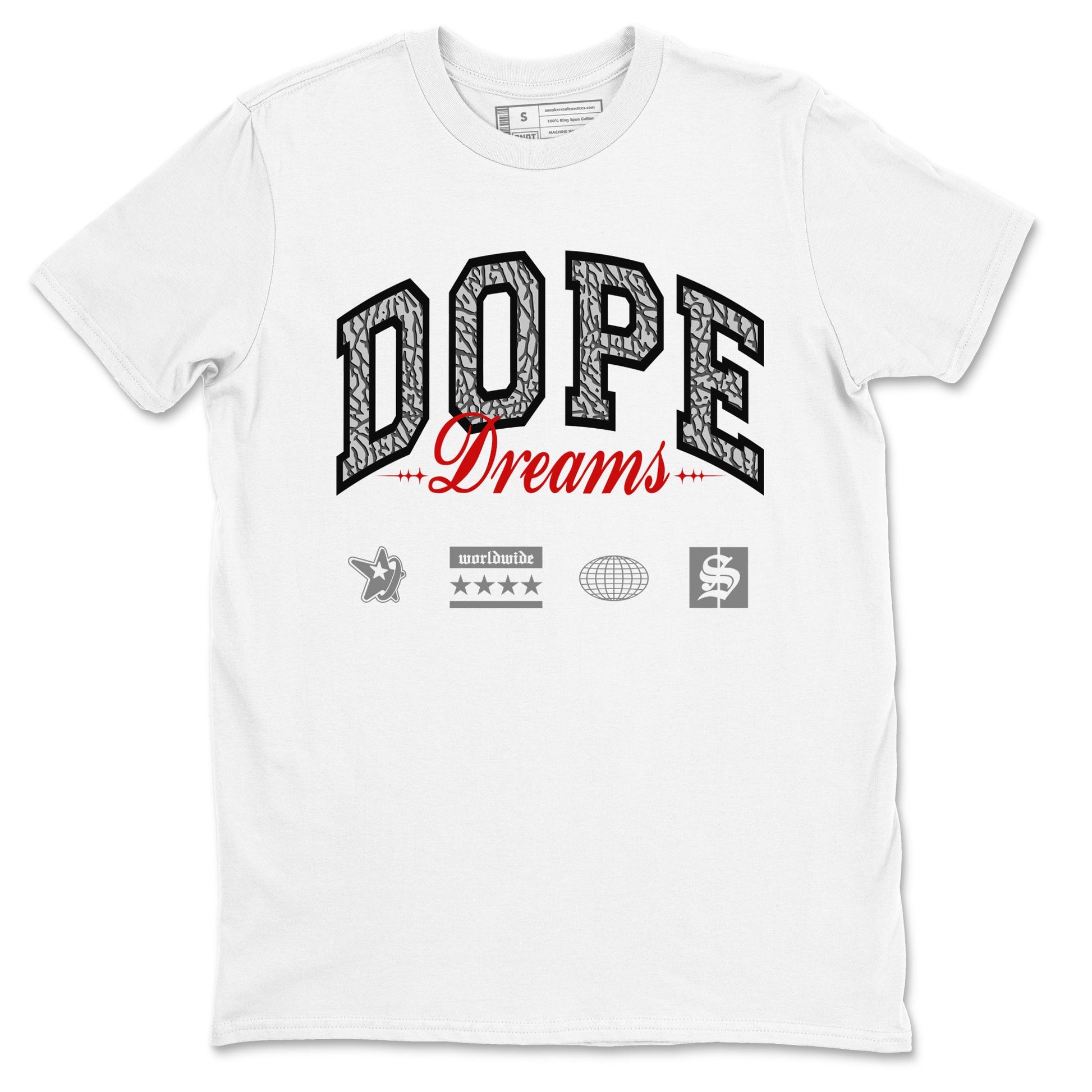 3s Cement Grey shirts to match jordans Dope Dreams sneaker match tees Air Jordan 3 Cement Grey SNRT Sneaker Release Tees unisex cotton White 2 crew neck shirts