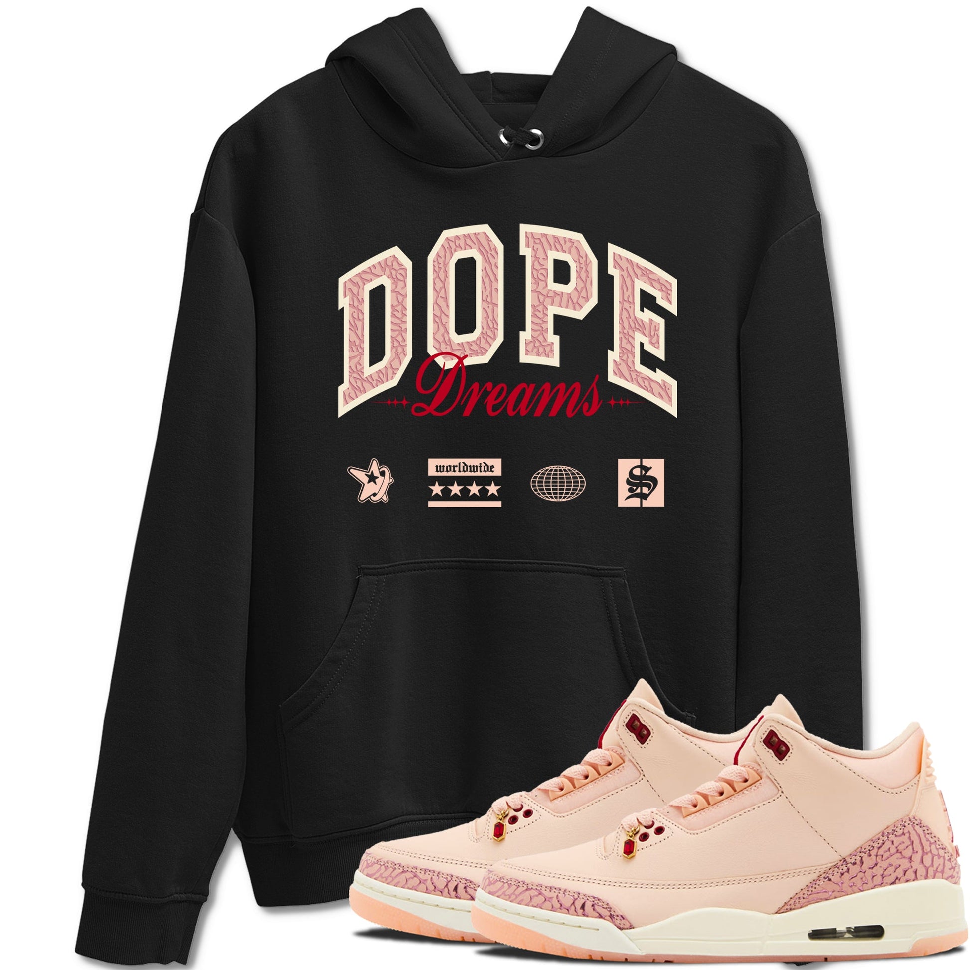 3s Valentines Day shirts to match jordans Dope Dreams best t shirts to wear with jordans Air Jordan 3 Valentines Day match shoes to clothes SNRT Sneaker Tees unisex cotton Black 1 shirts