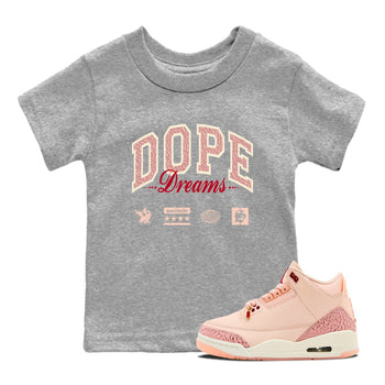 3s Valentines Day shirts to match jordans Dope Dreams best t shirts to wear with jordans Air Jordan 3 Valentines Day match shoes to clothes SNRT Sneaker Tees Youth Baby Heather Grey 1 tee