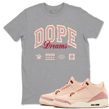 3s Valentines Day shirts to match jordans Dope Dreams best t shirts to wear with jordans Air Jordan 3 Valentines Day match shoes to clothes SNRT Sneaker Tees unisex cotton Heather Grey 1 shirts