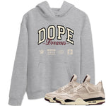 4s A Ma Maniere x Fossil Stone shirts to match jordans Dope Dreams sneaker match tees Air Jordan 4 A Ma Maniere x Fossil Stone match shoes to clothes SNRT Sneaker Tees unisex cotton Heather Grey 1 shirts