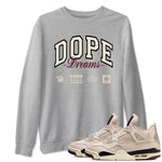 4s A Ma Maniere x Fossil Stone shirts to match jordans Dope Dreams sneaker match tees Air Jordan 4 A Ma Maniere x Fossil Stone match shoes to clothes SNRT Sneaker Tees unisex cotton Heather Grey 1 shirts