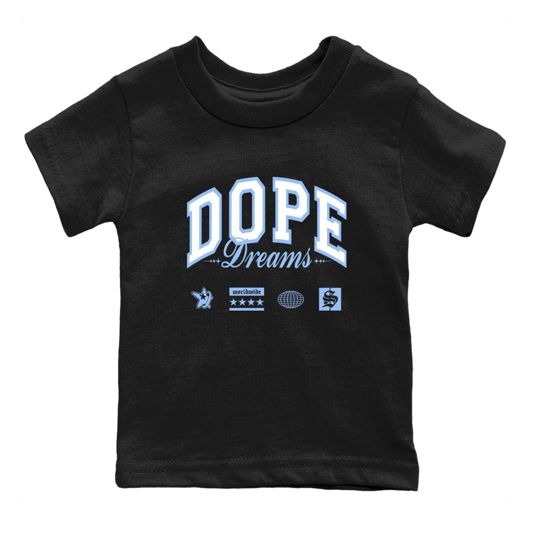 4s Forget Me Not shirts to match jordans Dope Dreams graphic tees Air Jordan 4 Forget Me Not match shoes to clothes SNRT Sneaker Tees Youth Baby Black 2 tee