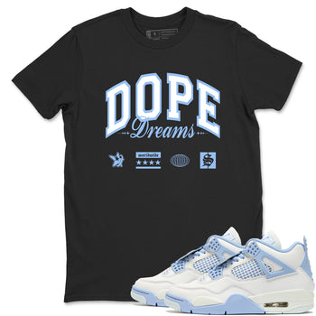 4s Forget Me Not shirts to match jordans Dope Dreams graphic tees Air Jordan 4 Forget Me Not match shoes to clothes SNRT Sneaker Tees unisex cotton Black 1 shirts