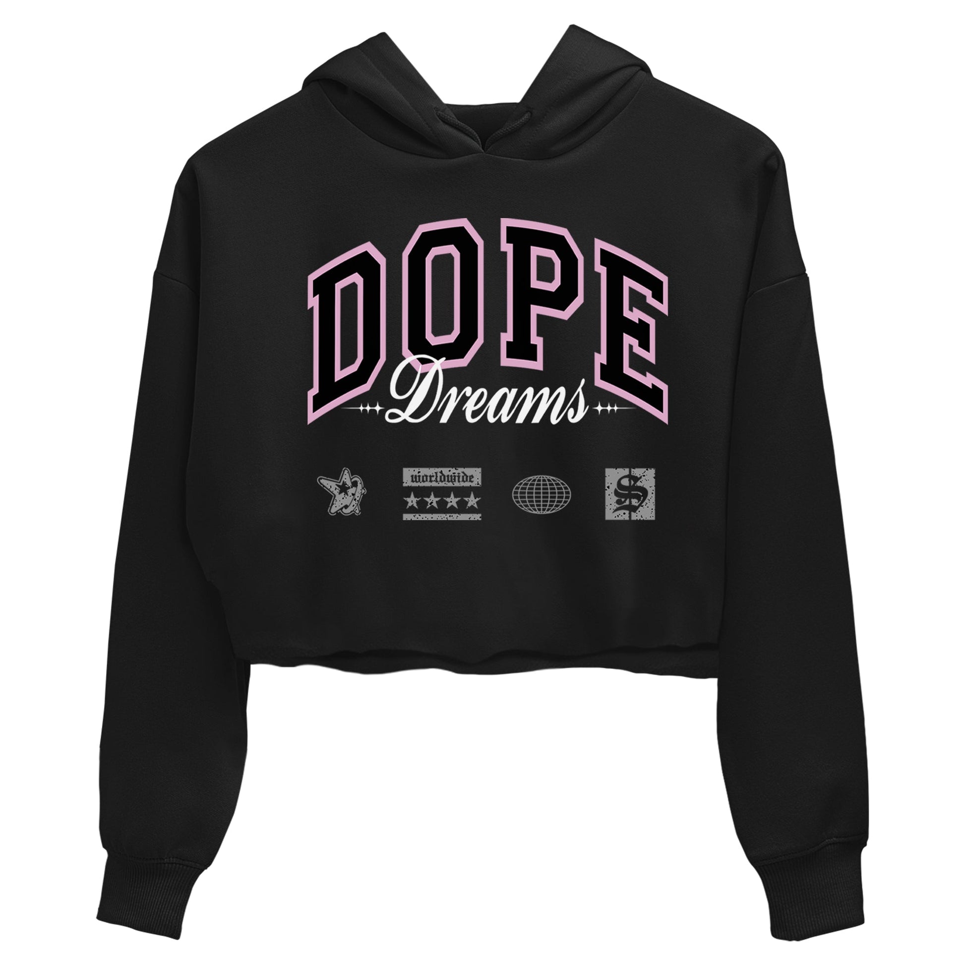 4s Retro Orchid shirts to match jordans Dope Dreams sneaker match tees Air Jordan 4 WMNS Orchid match shoes to clothes SNRT Sneaker Tees unisex cotton Black 2 crop tee