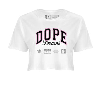 4s Retro Orchid shirts to match jordans Dope Dreams sneaker match tees Air Jordan 4 WMNS Orchid match shoes to clothes SNRT Sneaker Tees unisex cotton White 2 crop tee
