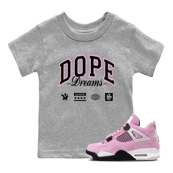 4s Retro Orchid shirts to match jordans Dope Dreams sneaker match tees Air Jordan 4 WMNS Orchid match shoes to clothes SNRT Sneaker Tees Youth Baby Heather Grey 1 tee