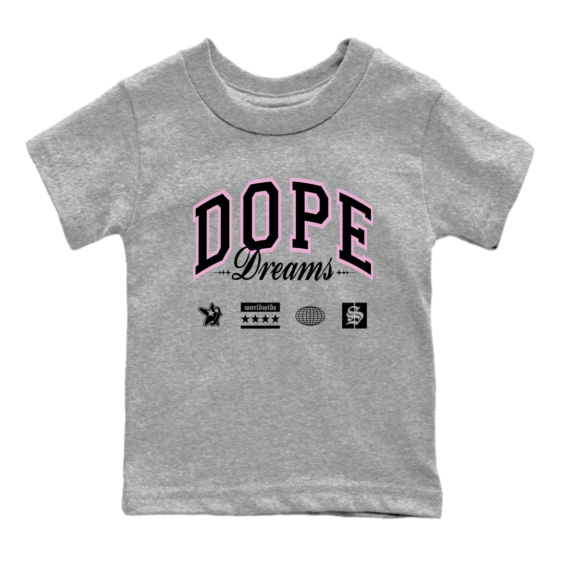 4s Retro Orchid shirts to match jordans Dope Dreams sneaker match tees Air Jordan 4 WMNS Orchid match shoes to clothes SNRT Sneaker Tees Youth Baby Heather Grey 2 tee