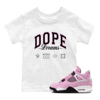4s Retro Orchid shirts to match jordans Dope Dreams sneaker match tees Air Jordan 4 WMNS Orchid match shoes to clothes SNRT Sneaker Tees Youth Baby White 1 tee