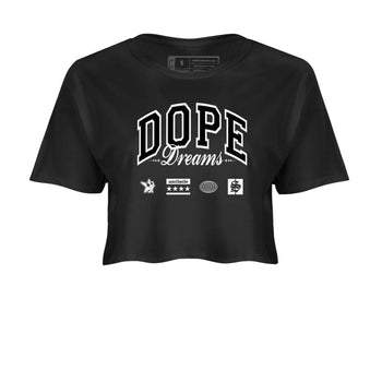 4s White Thunder shirts to match jordans Dope Dreams sneaker match tees Air Jordan 4 White Thunder SNRT Sneaker Release Tees unisex cotton Black 2 Crop Shirts