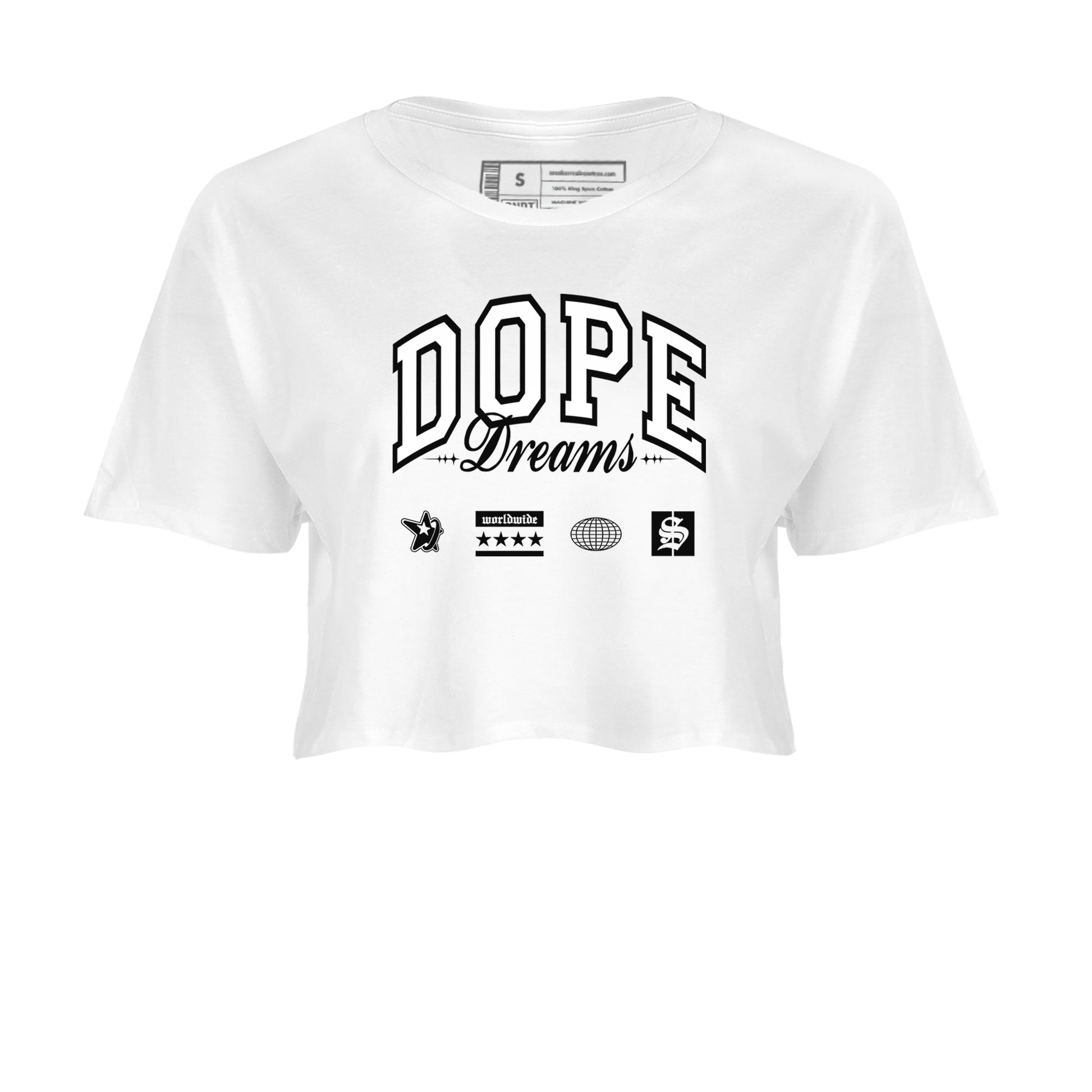 4s White Thunder shirts to match jordans Dope Dreams sneaker match tees Air Jordan 4 White Thunder SNRT Sneaker Release Tees unisex cotton White 2 Crop Shirts
