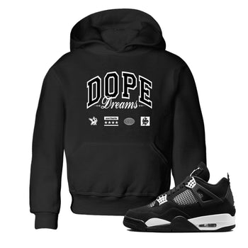 4s White Thunder shirts to match jordans Dope Dreams sneaker match tees Air Jordan 4 White Thunder SNRT Sneaker Release Tees Youth Baby Black 1 crew neck shirts