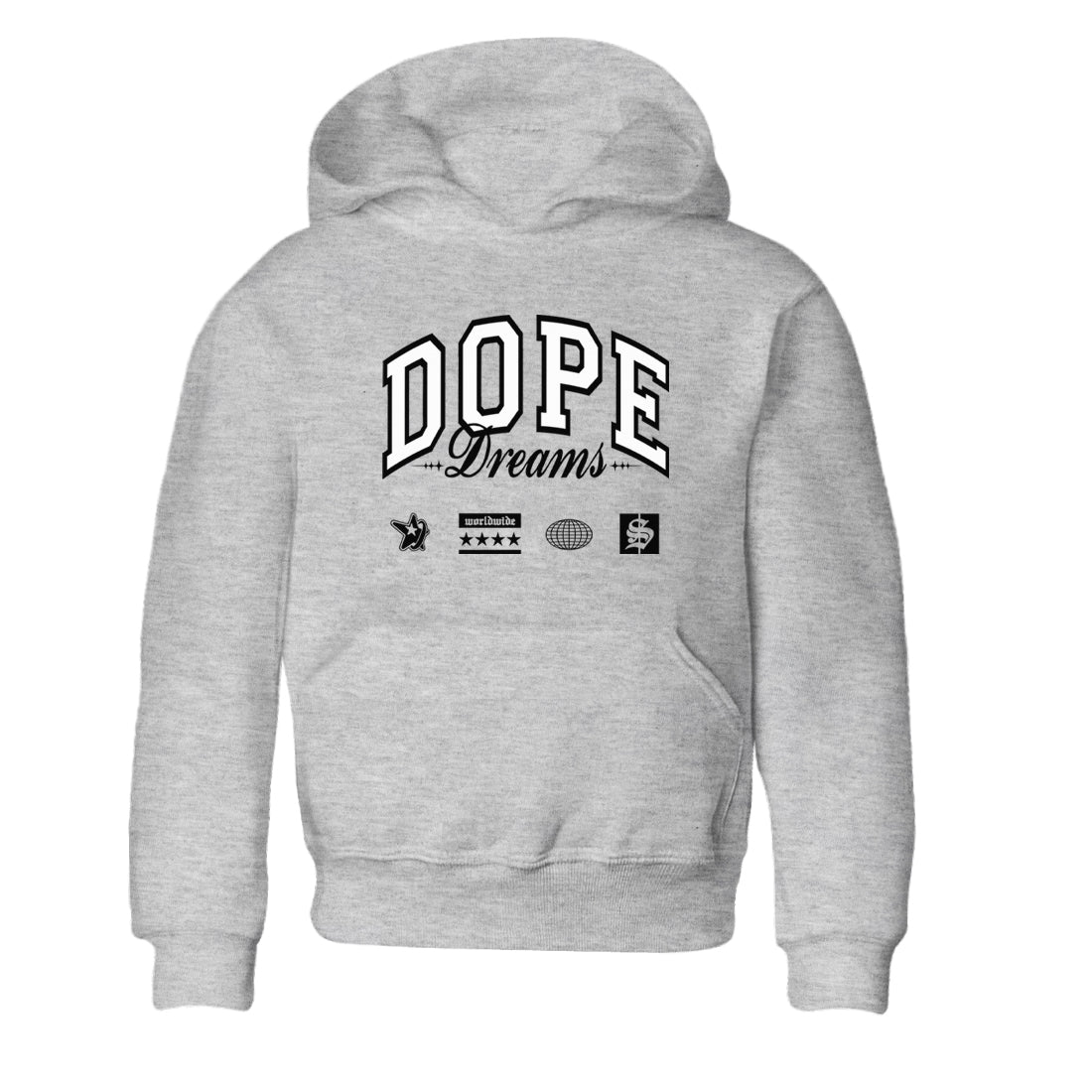 4s White Thunder shirts to match jordans Dope Dreams sneaker match tees Air Jordan 4 White Thunder SNRT Sneaker Release Tees Youth Baby Heather Grey 2 crew neck shirts