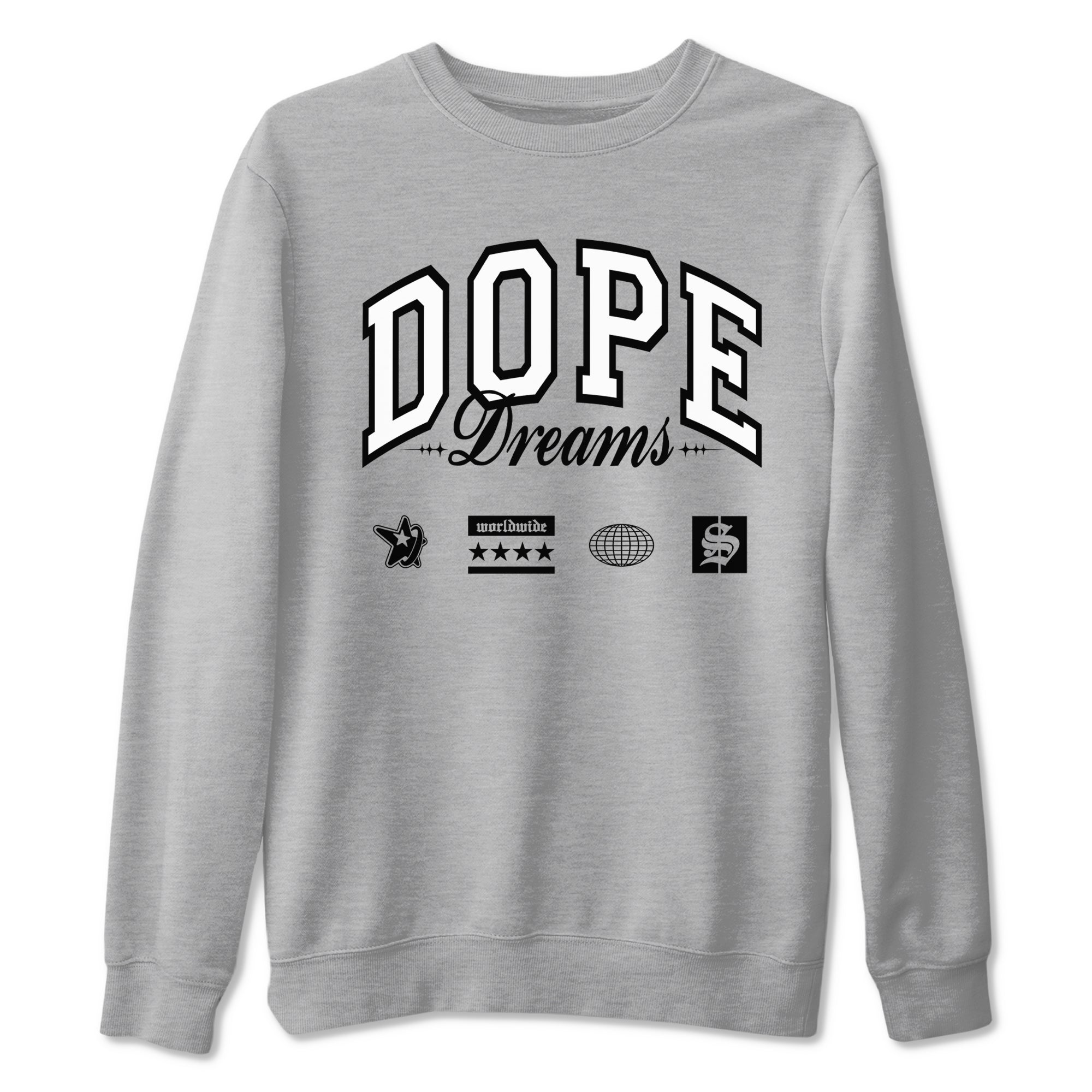 4s White Thunder shirts to match jordans Dope Dreams sneaker match tees Air Jordan 4 White Thunder SNRT Sneaker Release Tees unisex cotton Heather Grey 2 crew neck shirts