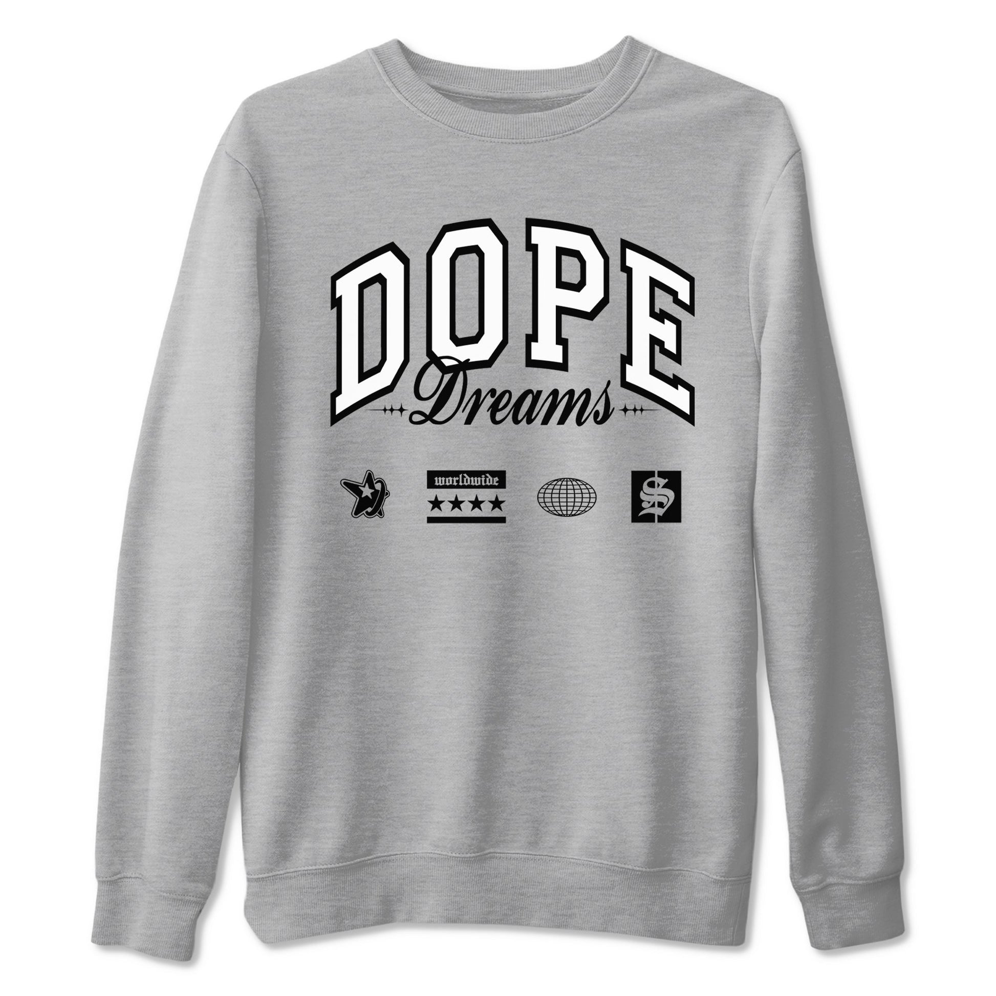 4s White Thunder shirts to match jordans Dope Dreams sneaker match tees Air Jordan 4 White Thunder SNRT Sneaker Release Tees unisex cotton Heather Grey 2 crew neck shirts