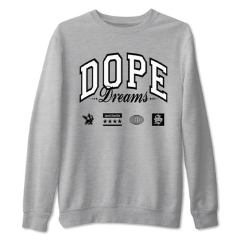 4s White Thunder shirts to match jordans Dope Dreams sneaker match tees Air Jordan 4 White Thunder SNRT Sneaker Release Tees unisex cotton Heather Grey 2 crew neck shirts