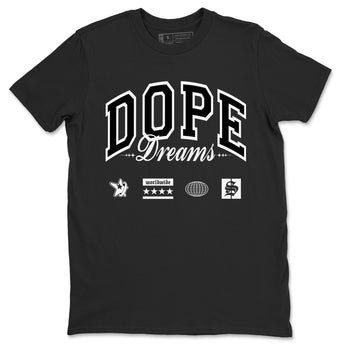 4s White Thunder shirts to match jordans Dope Dreams sneaker match tees Air Jordan 4 White Thunder SNRT Sneaker Release Tees unisex cotton Black 2 crew neck shirts