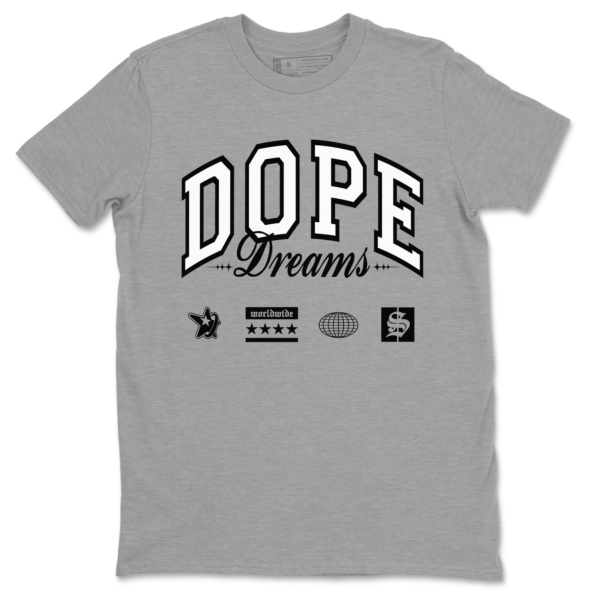 4s White Thunder shirts to match jordans Dope Dreams sneaker match tees Air Jordan 4 White Thunder SNRT Sneaker Release Tees unisex cotton Heather Grey 2 crew neck shirts