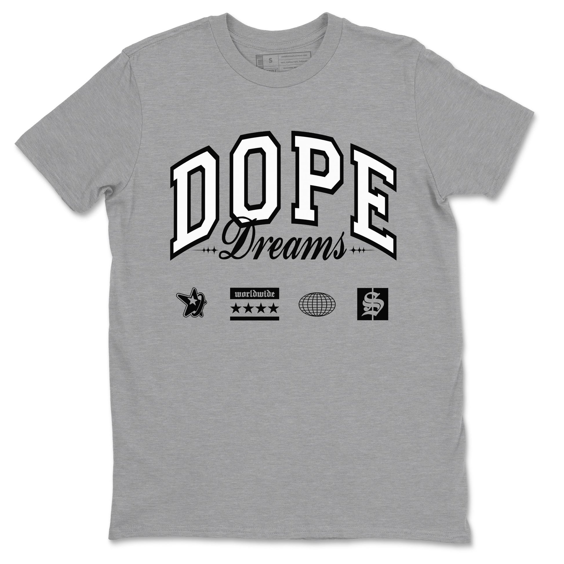 4s White Thunder shirts to match jordans Dope Dreams sneaker match tees Air Jordan 4 White Thunder SNRT Sneaker Release Tees unisex cotton Heather Grey 2 crew neck shirts