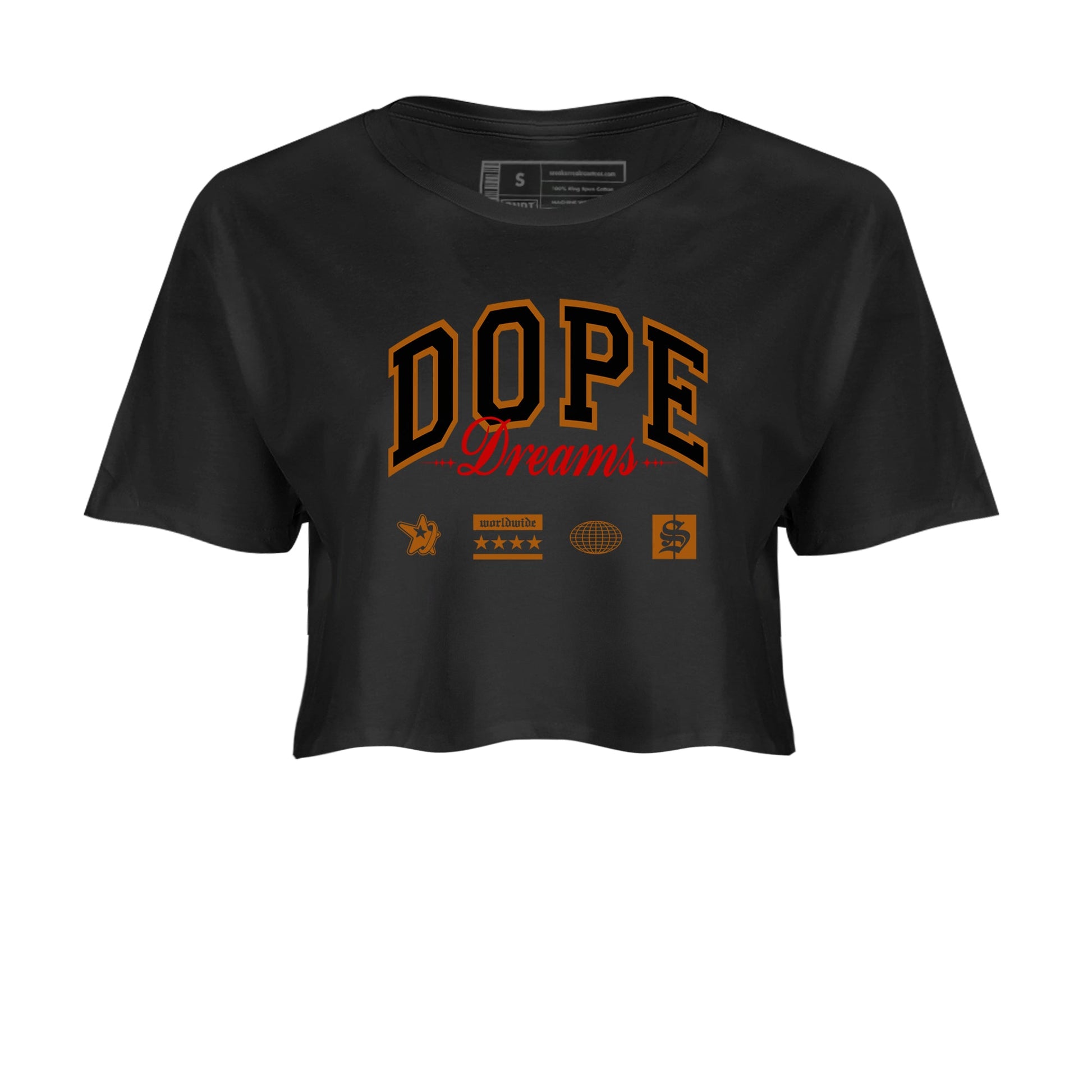 5s Archaeo Brown shirts to match jordans Dope Dreams sneaker match tees Air Jordan 5 Archaeo Brown SNRT Sneaker Release Tees unisex cotton Black 2 Crop Shirts